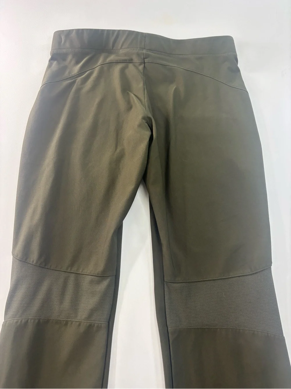 Nike Fitdry Olive Green Straight Leg Workout Pants Womens Size Med Athletic Yoga